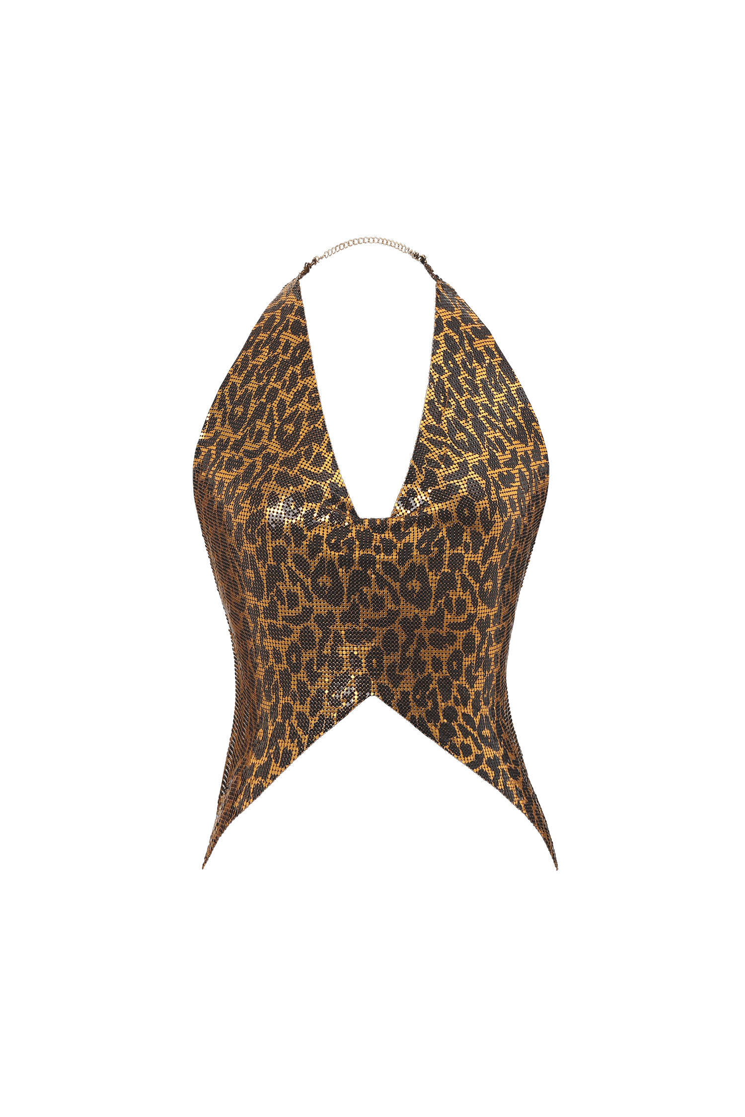 Kiele V Neck Leopard Metal Set