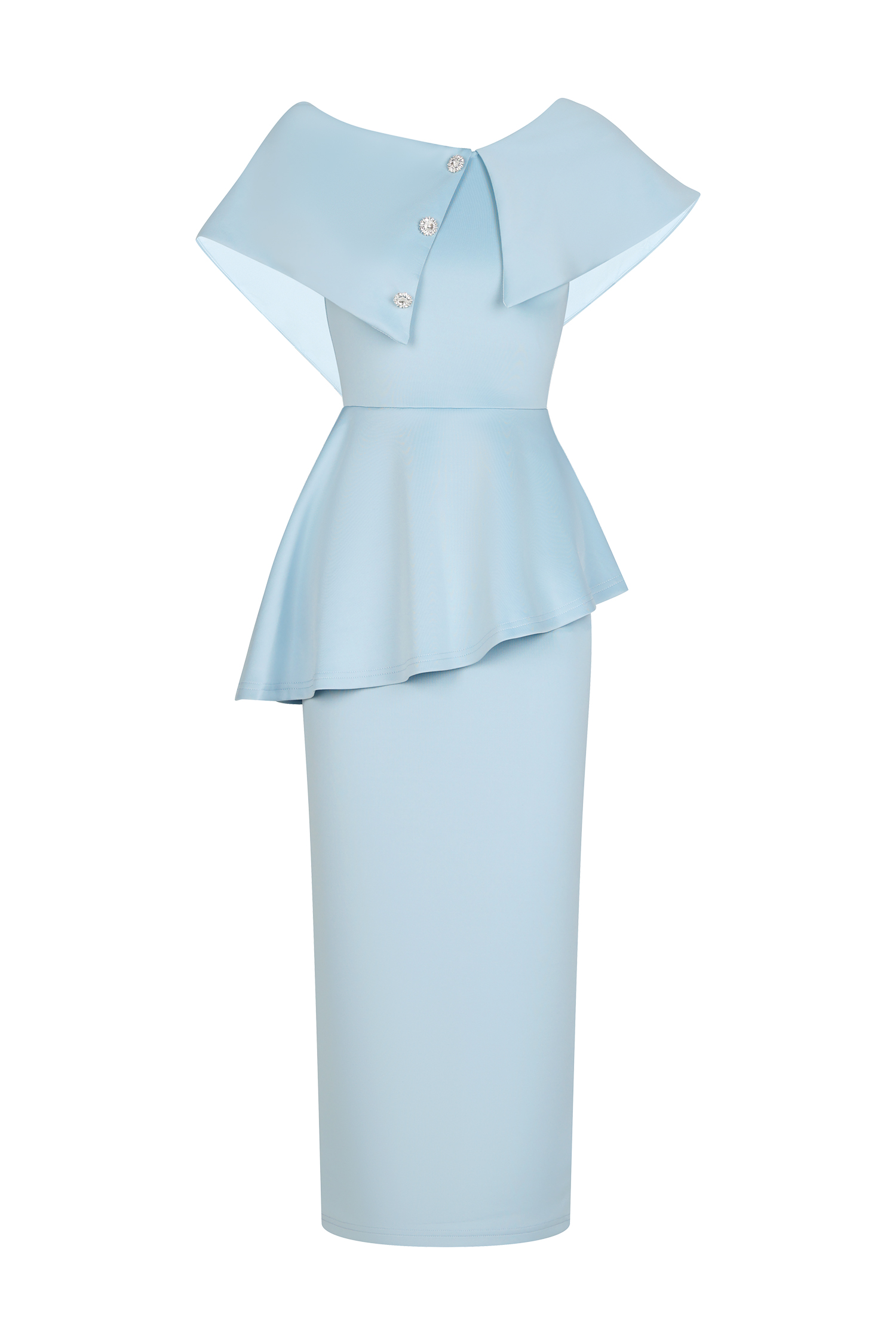 Tearnie One Shoulder Flounce Midi Dress