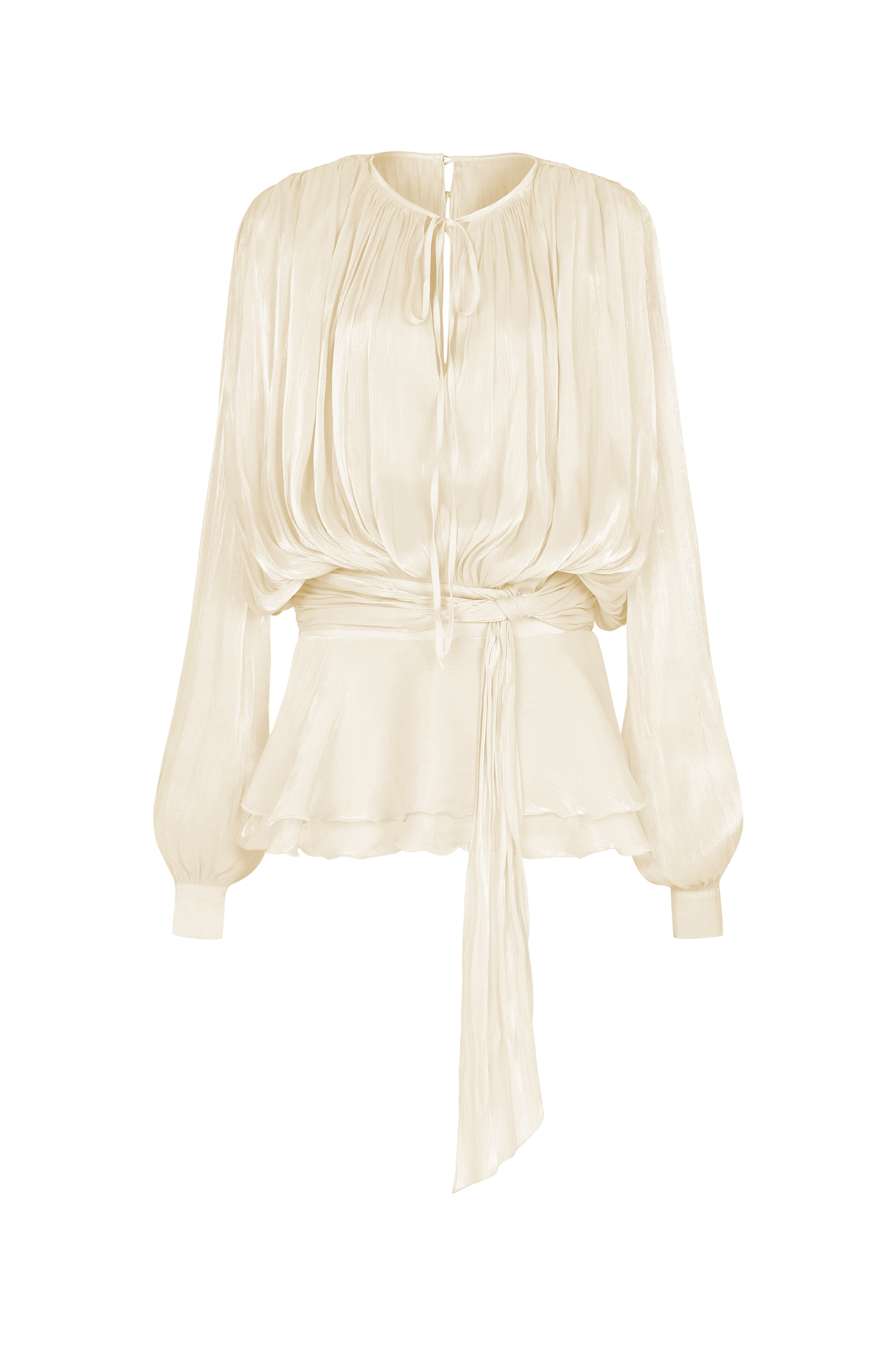 Dekia Long Sleeve Hollow Out Flounce Mini Dress