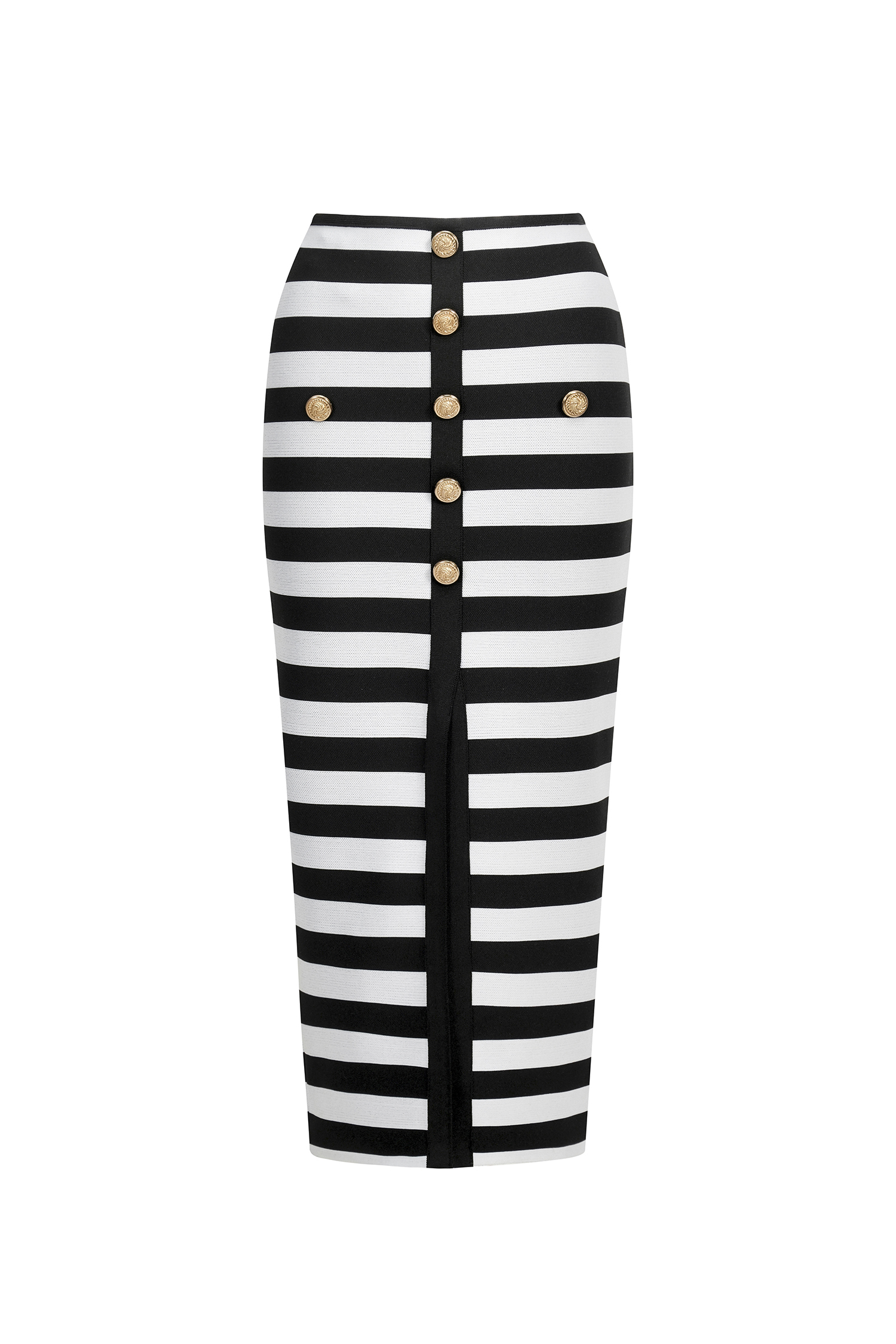 Martha Off-the-Shoulder Hollow Out Slit Bandage Midi Two-Piece Set