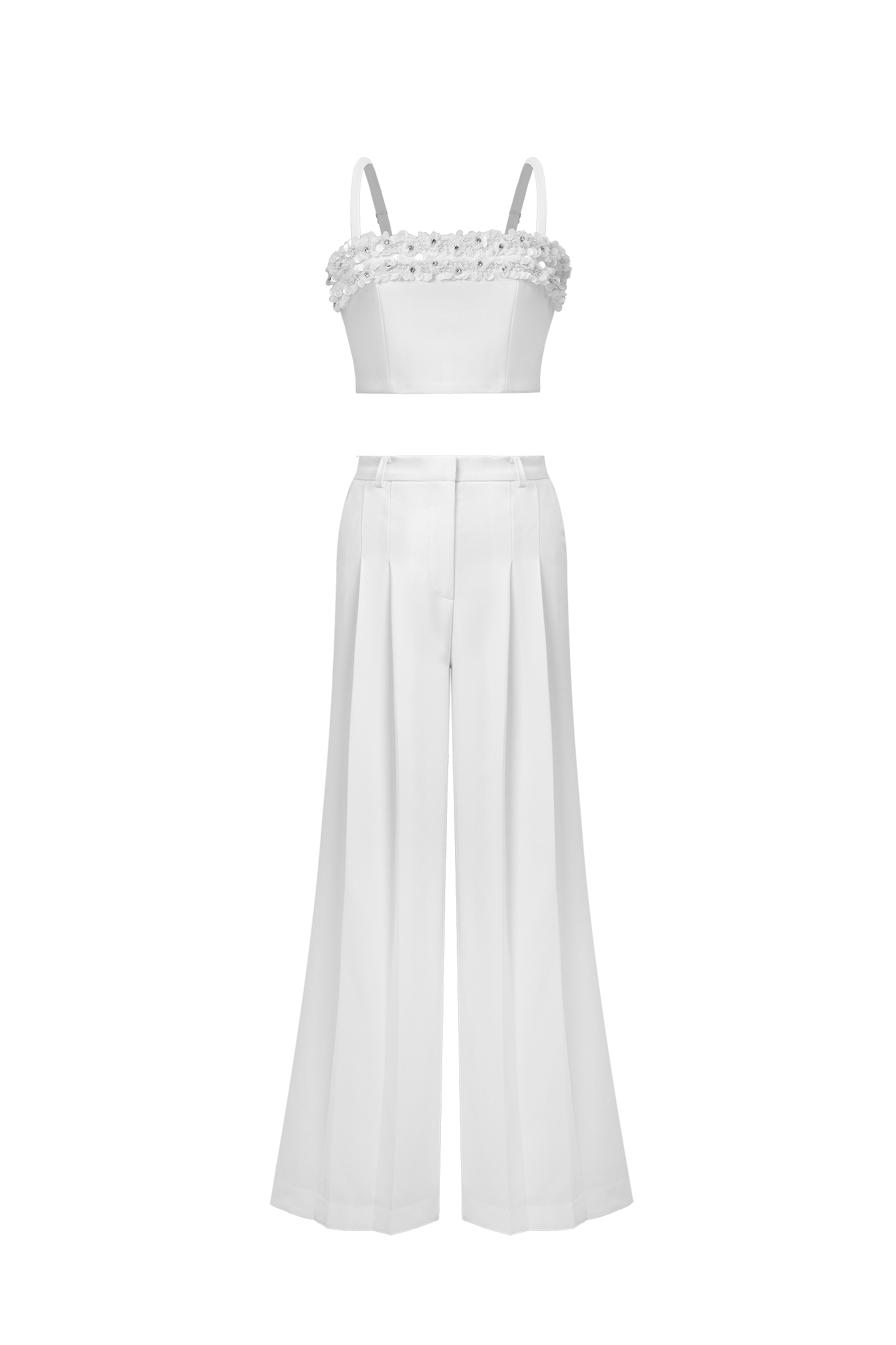 Zaysha Sleeveless Diamond Flower Maxi Two-Piece Set