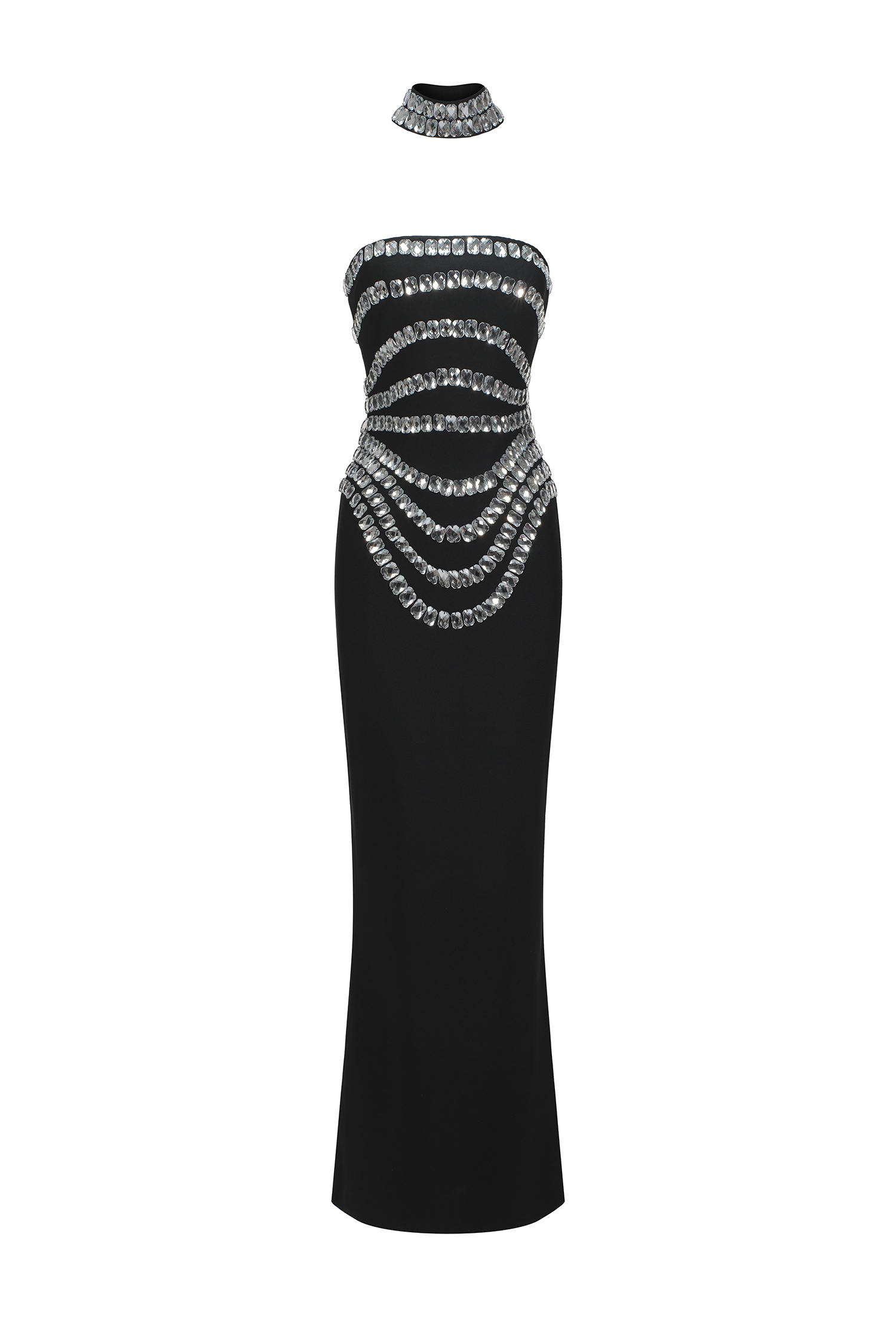 Wanda Sleeveless Diamond Bandage Maxi Dress