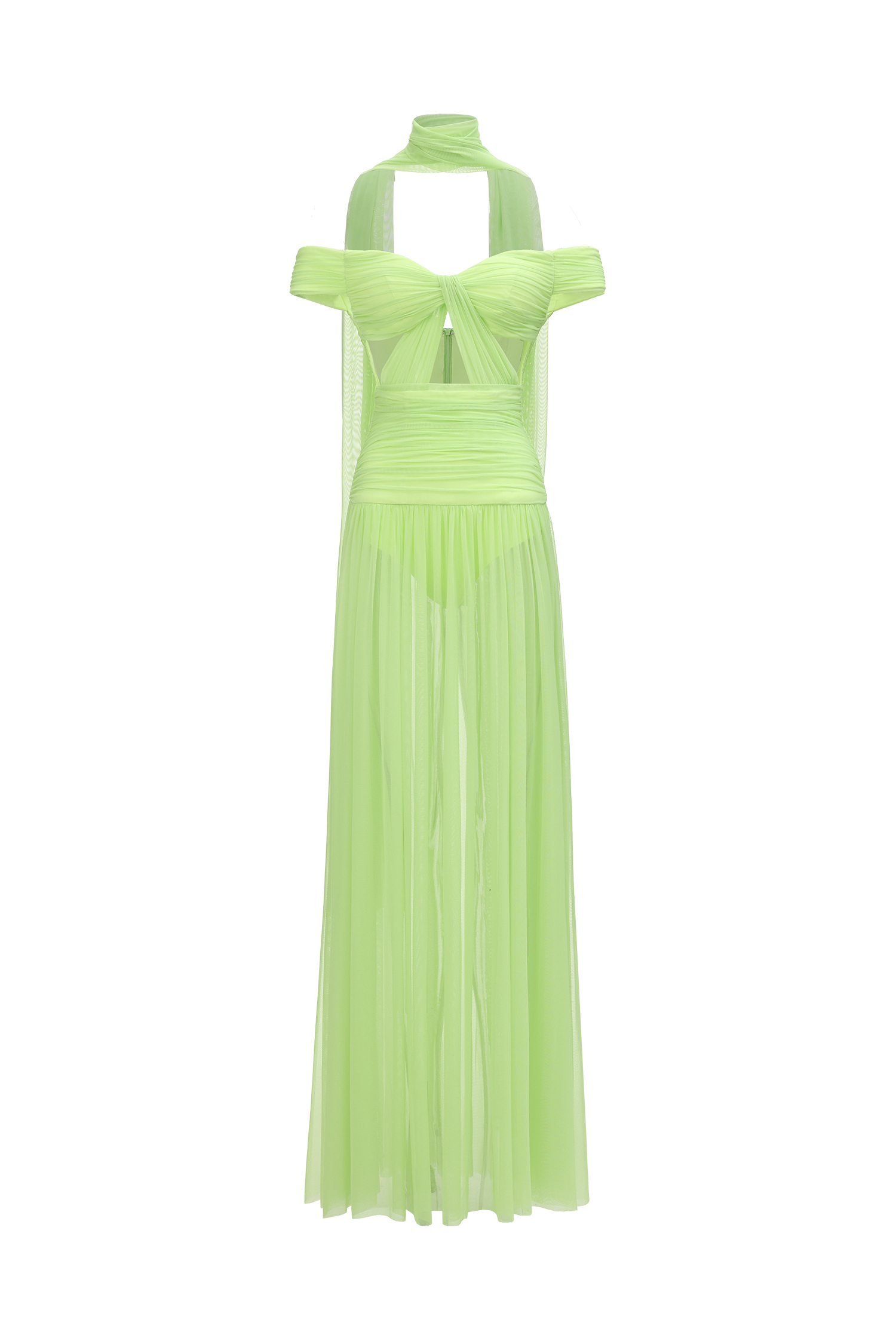 Peoph Off-The-Shoulder Hollowed Out Maxi Dress