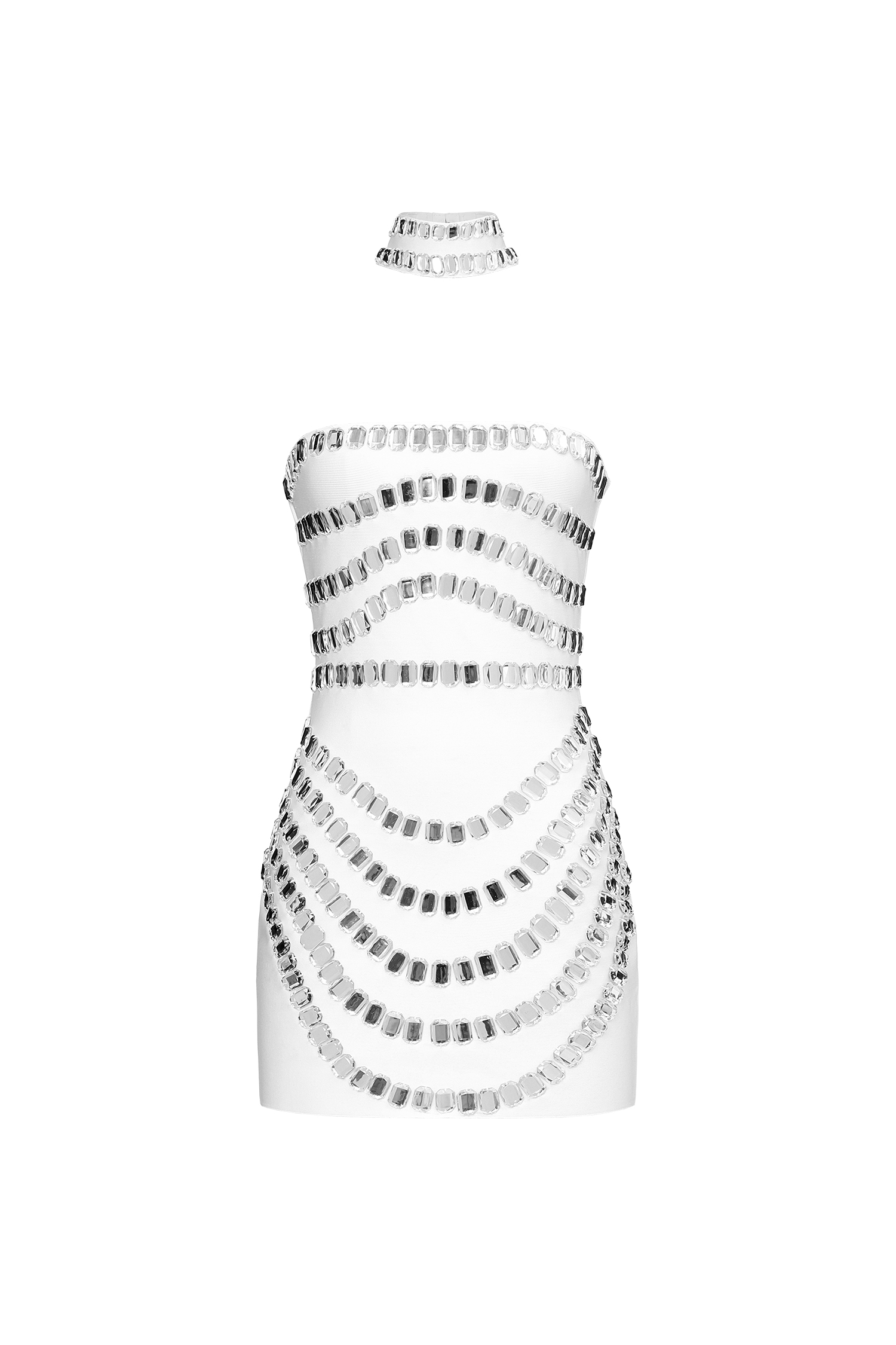 Florelle Sleeveless Diamond Bandage Mini Two Piece Set