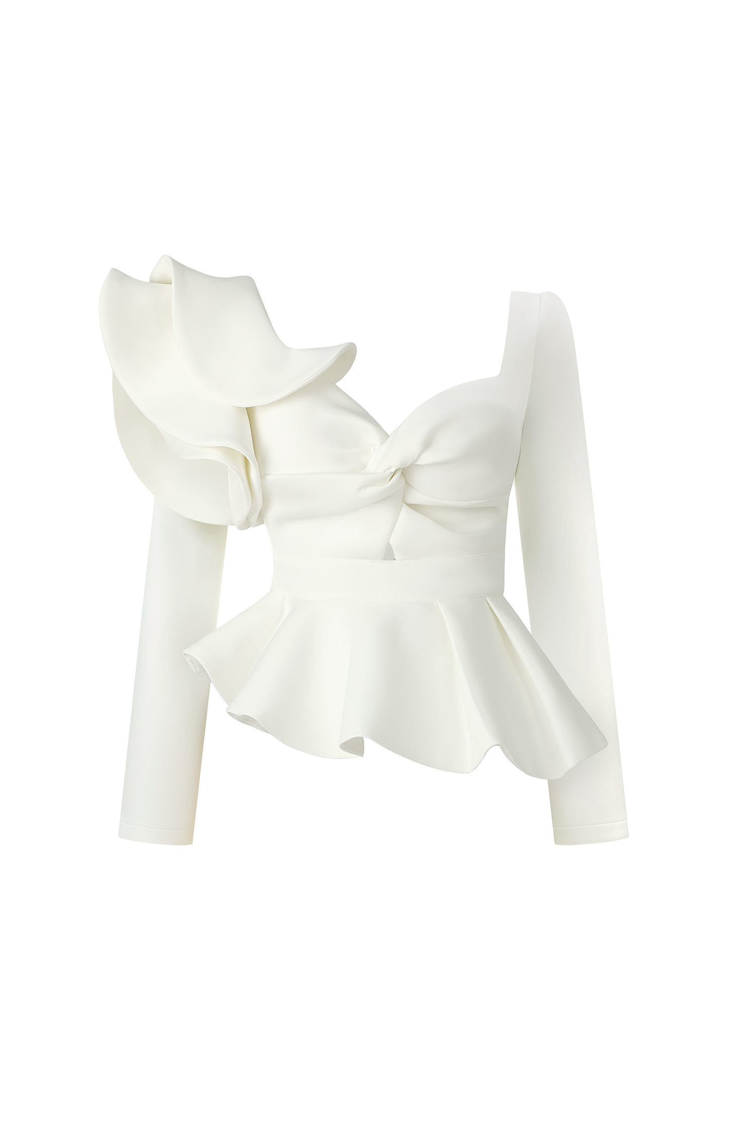 Faray Ruffled Long Sleeves  Maxi Dress