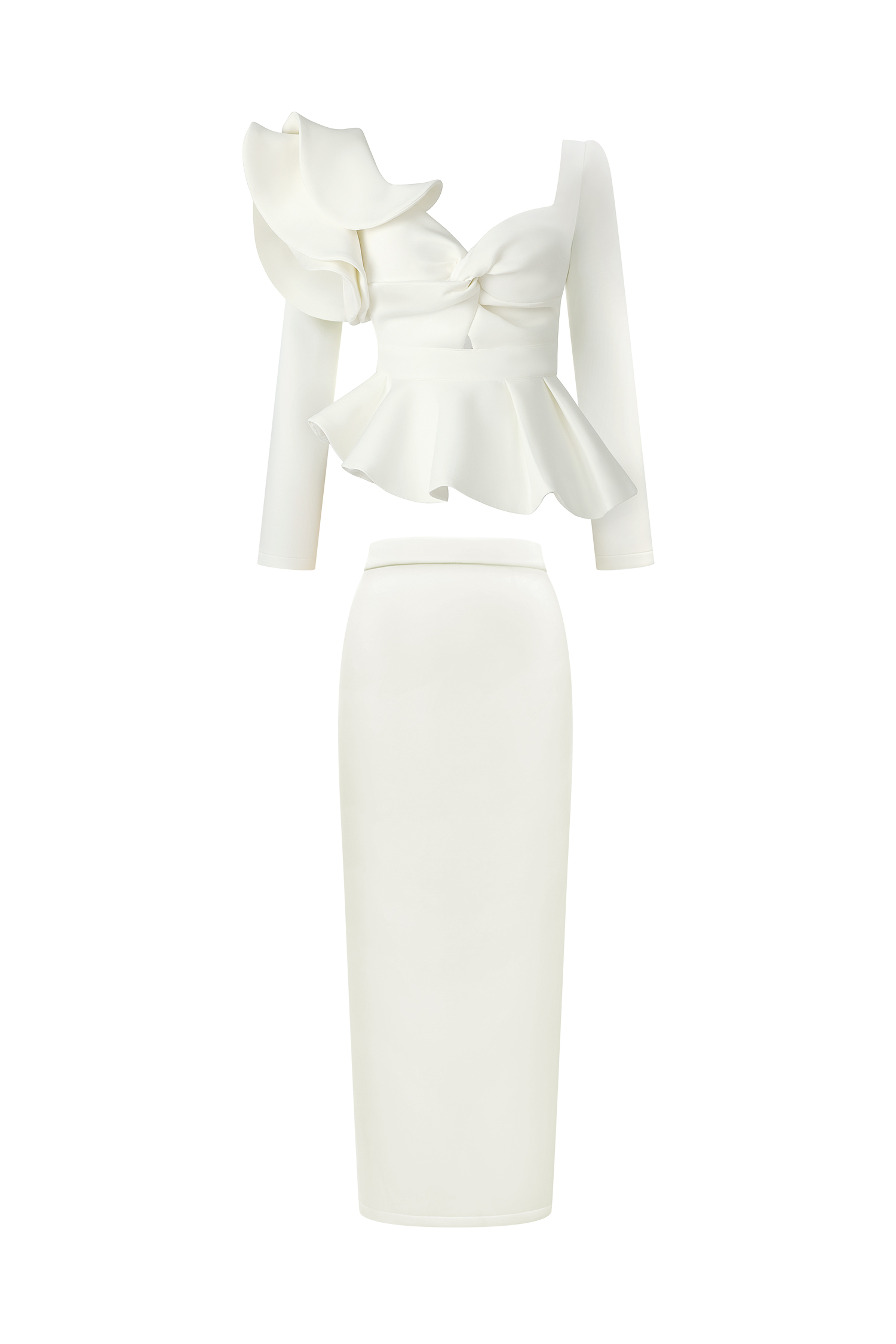 Faray Ruffled Long Sleeves  Maxi Dress