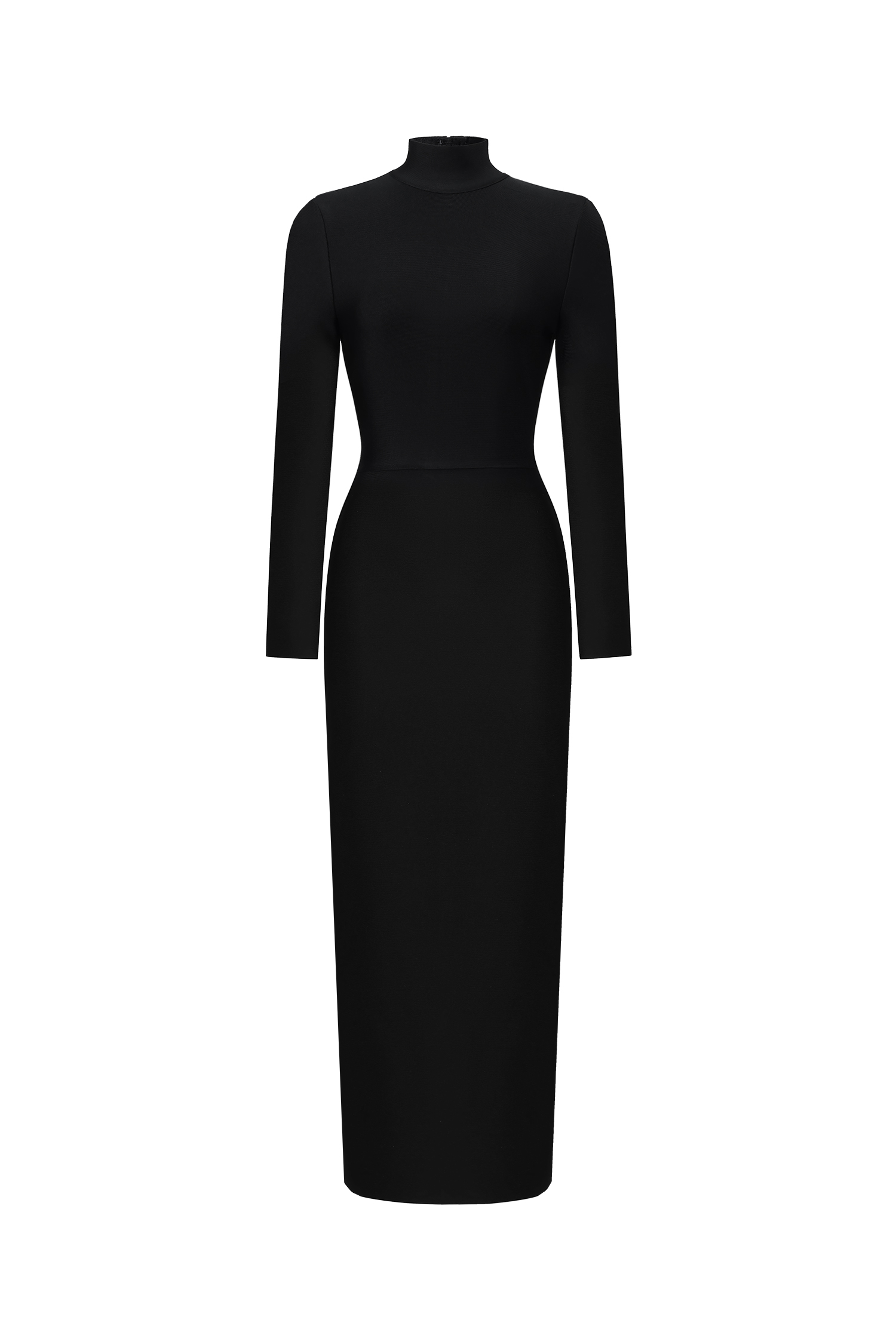 Easton Classic Contour High Neck Long Sleeve Bandage Maxi Dress