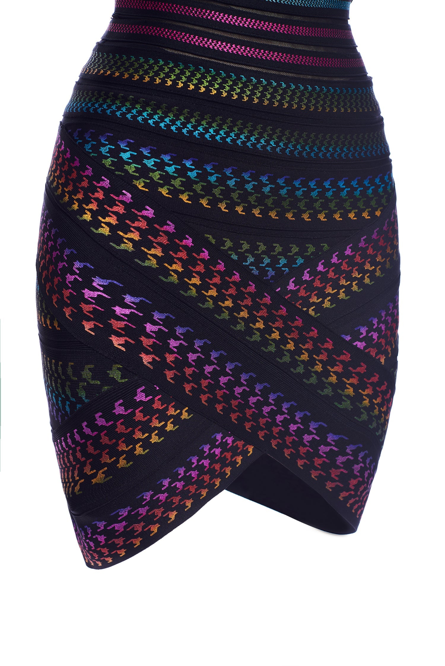 Bandage V-Ausschnitt Bodycon Minikleid