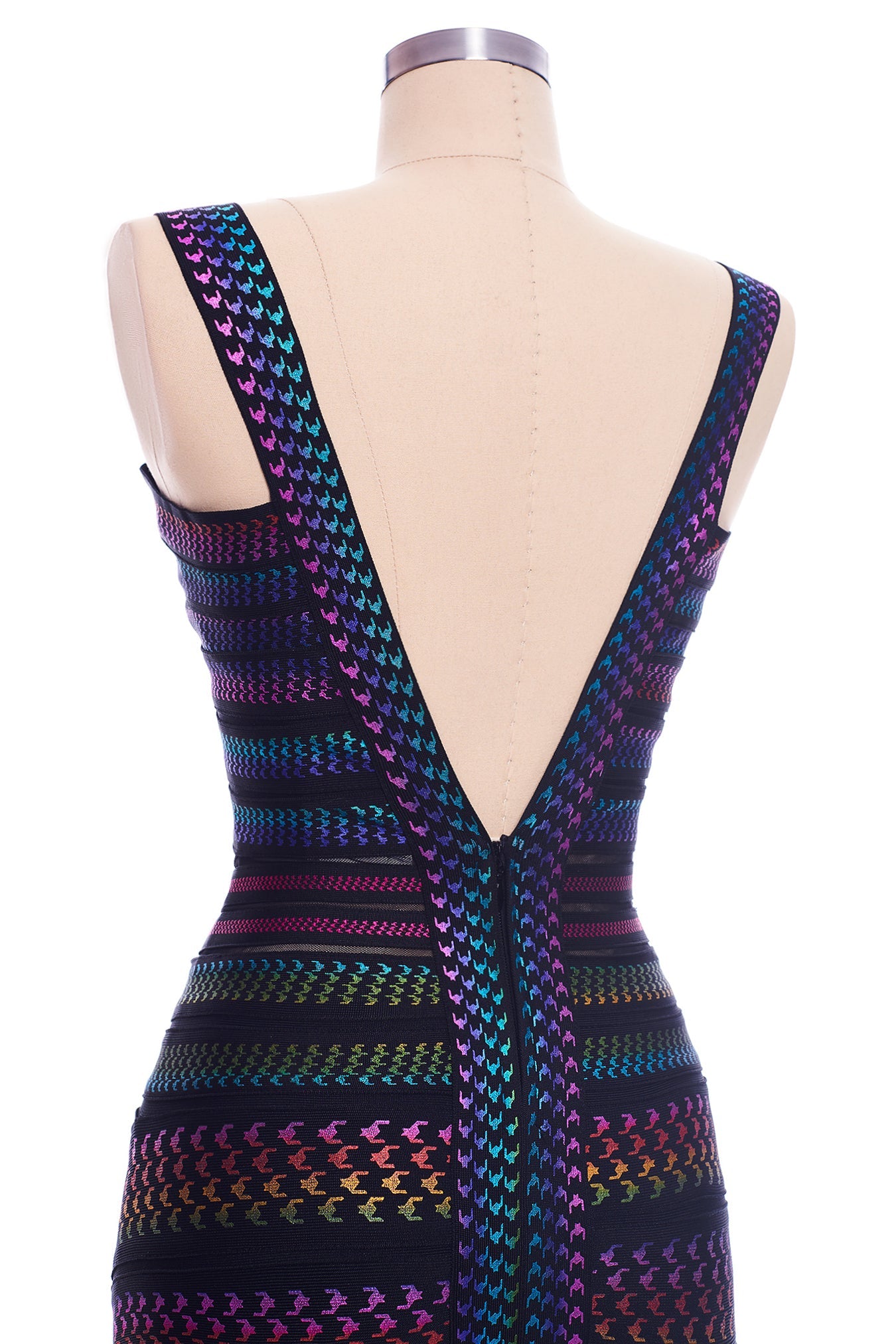 Bandage V-Ausschnitt Bodycon Minikleid