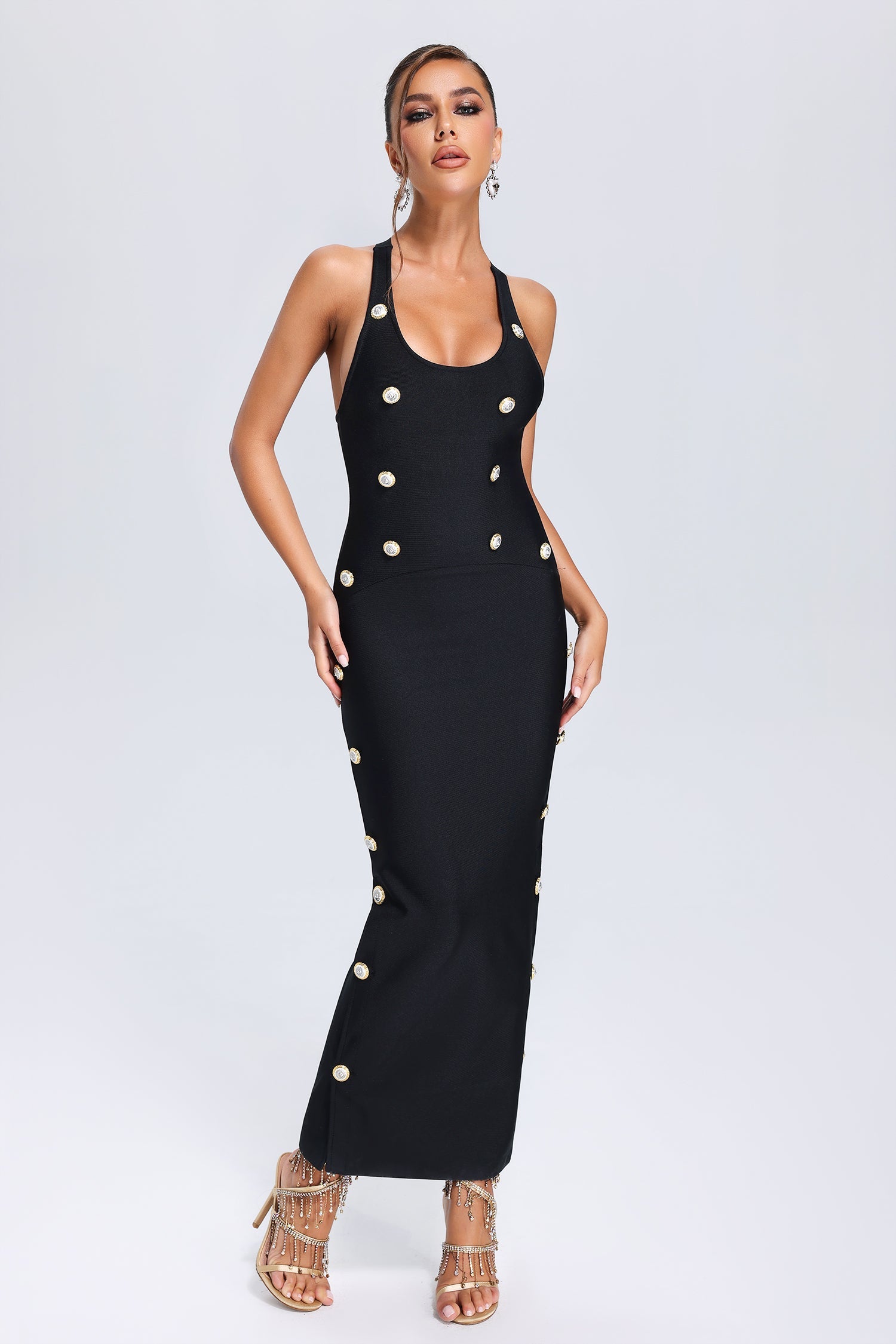 giacinta-halter-bandage-maxi-kleid--schwarz