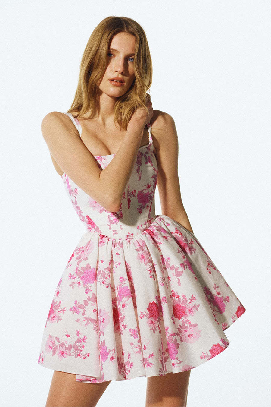 Printed Corest Mini Cami Dress