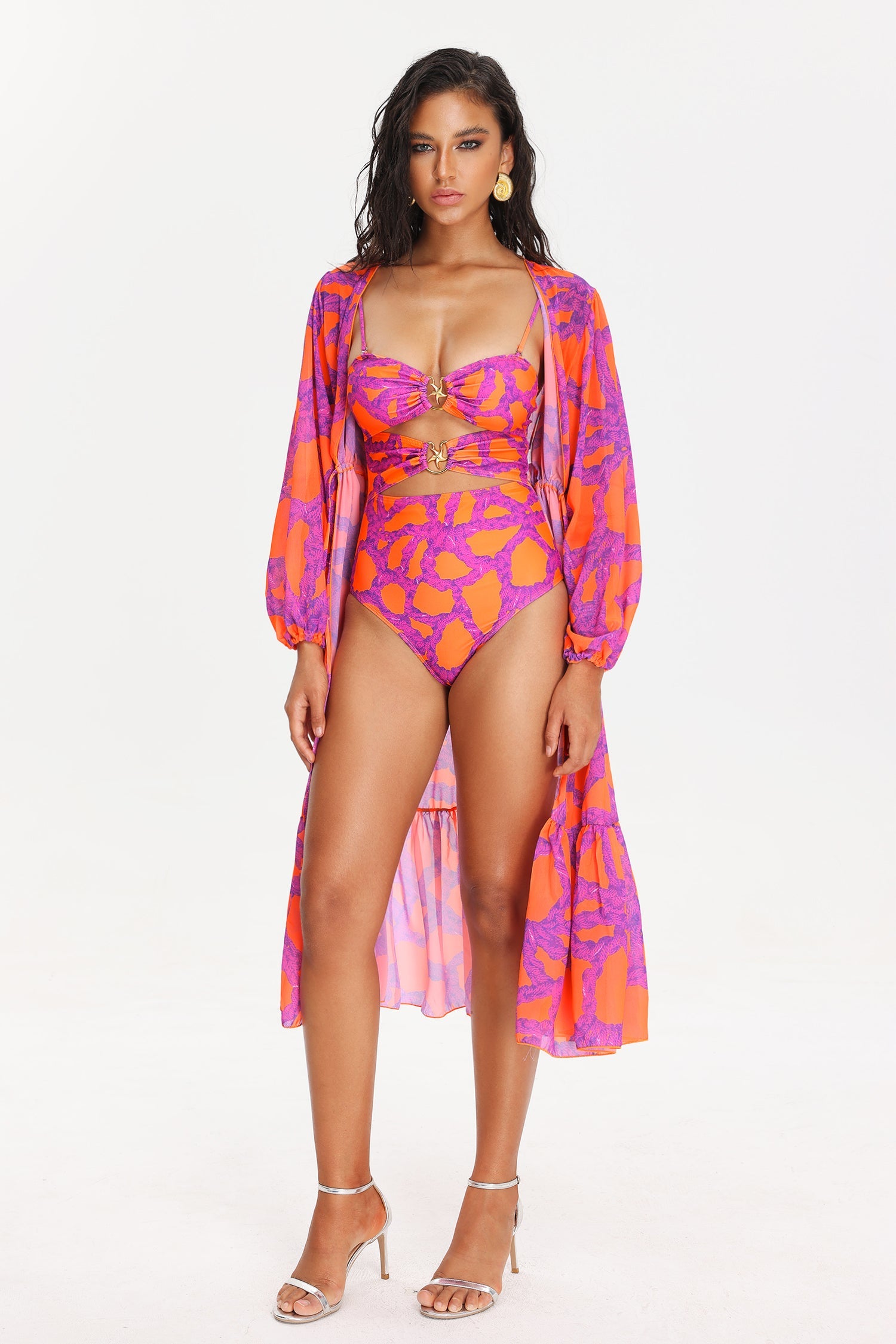 Lyla Pink Print Swimwear Set	