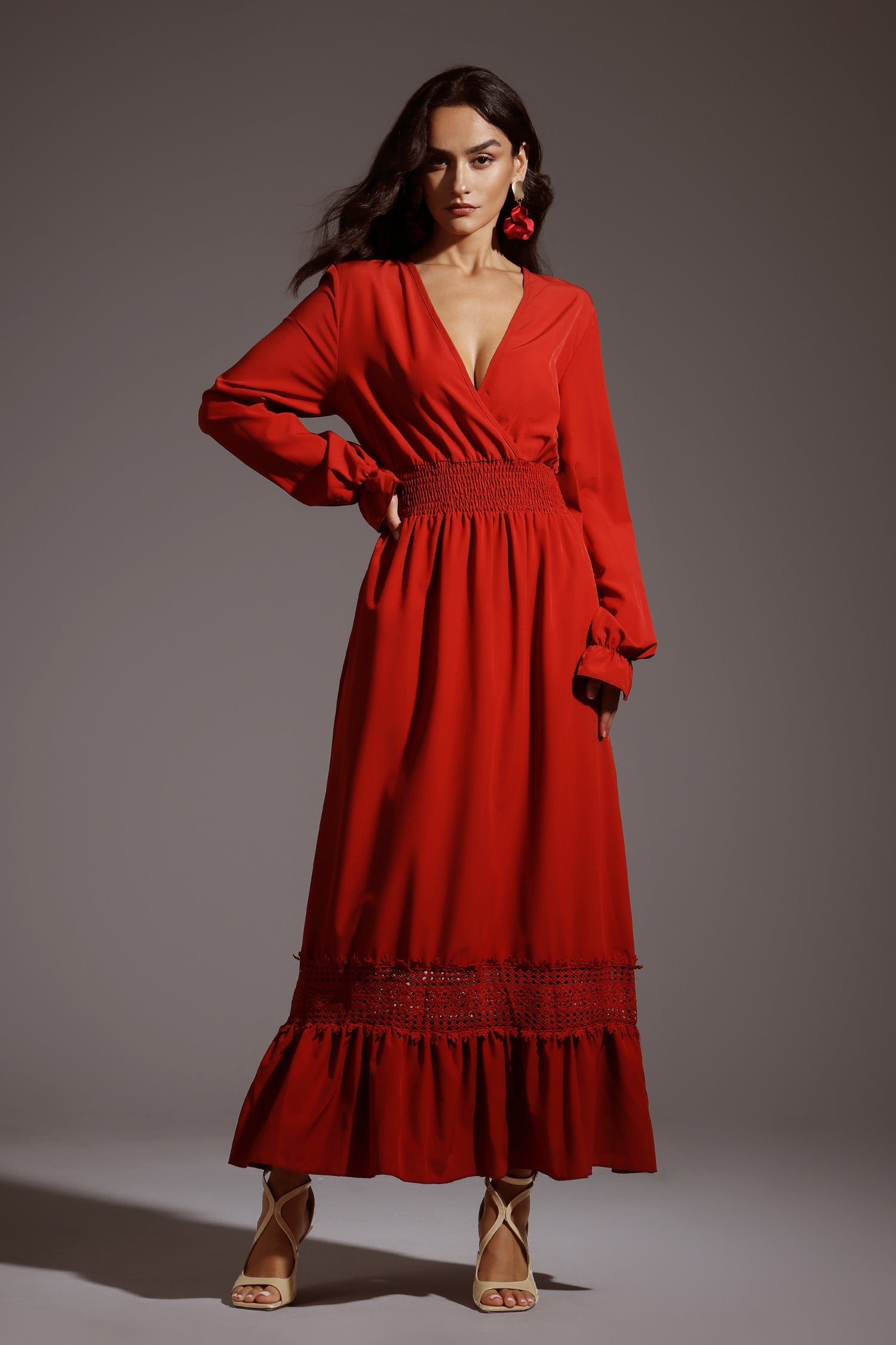 Vioky V-neck Maxi Dress