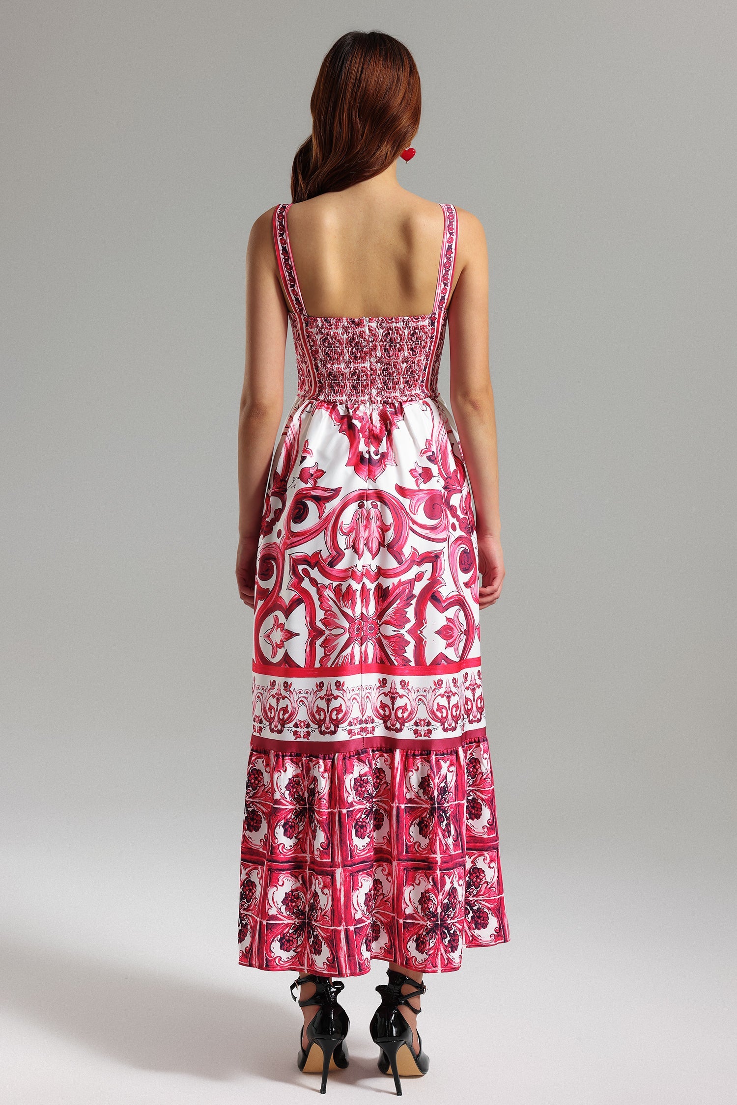 Sparkly Halter Printed Maxi Dress