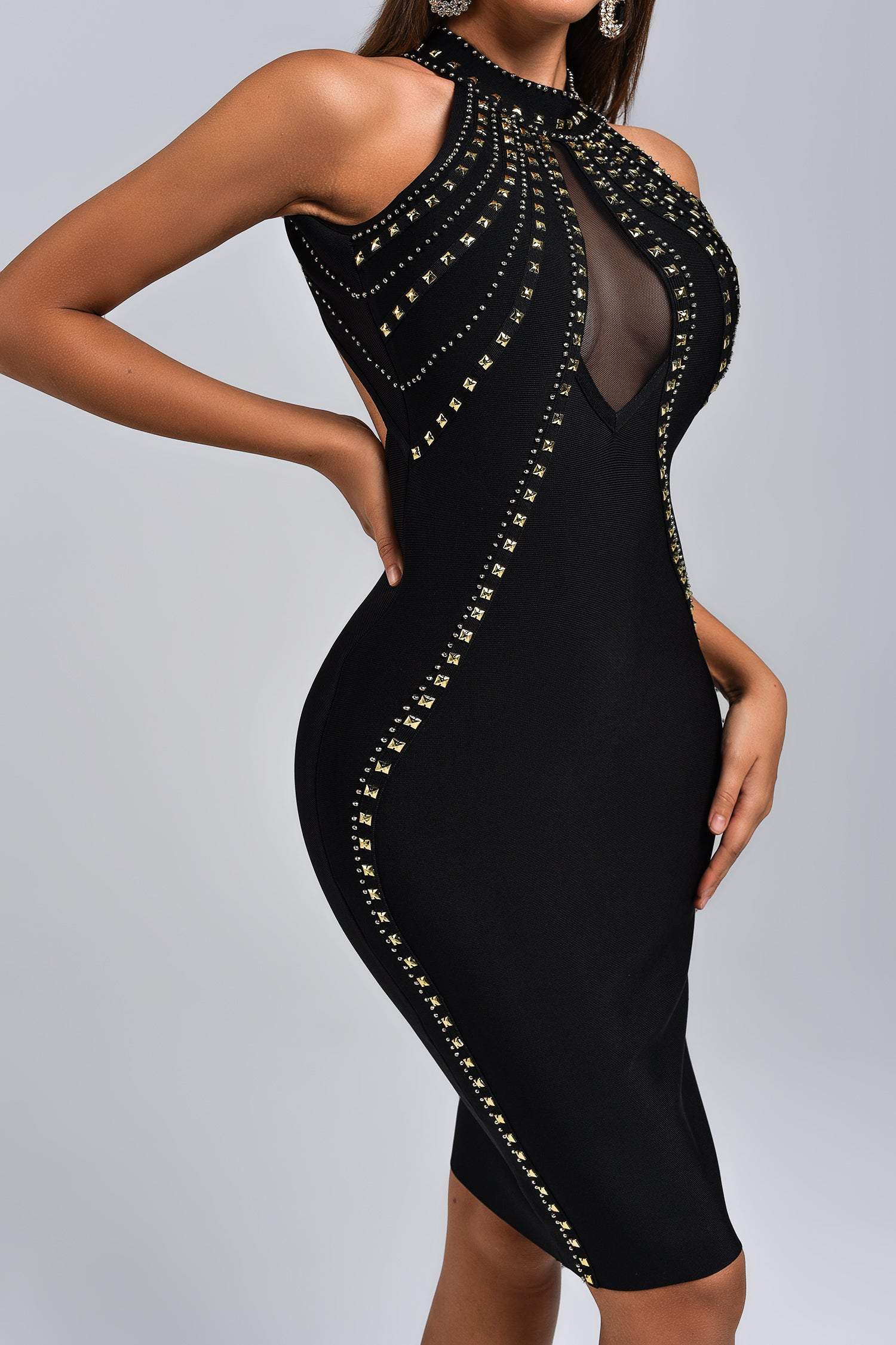Donatella Niet Midi Bandage Kleid
