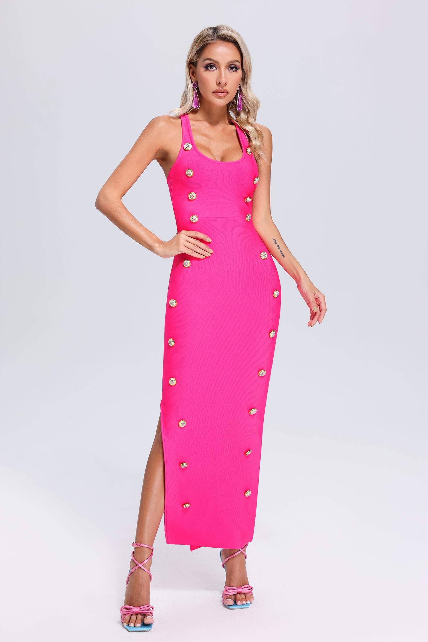 Giacinta Träger-Maxikleid mit Bandage