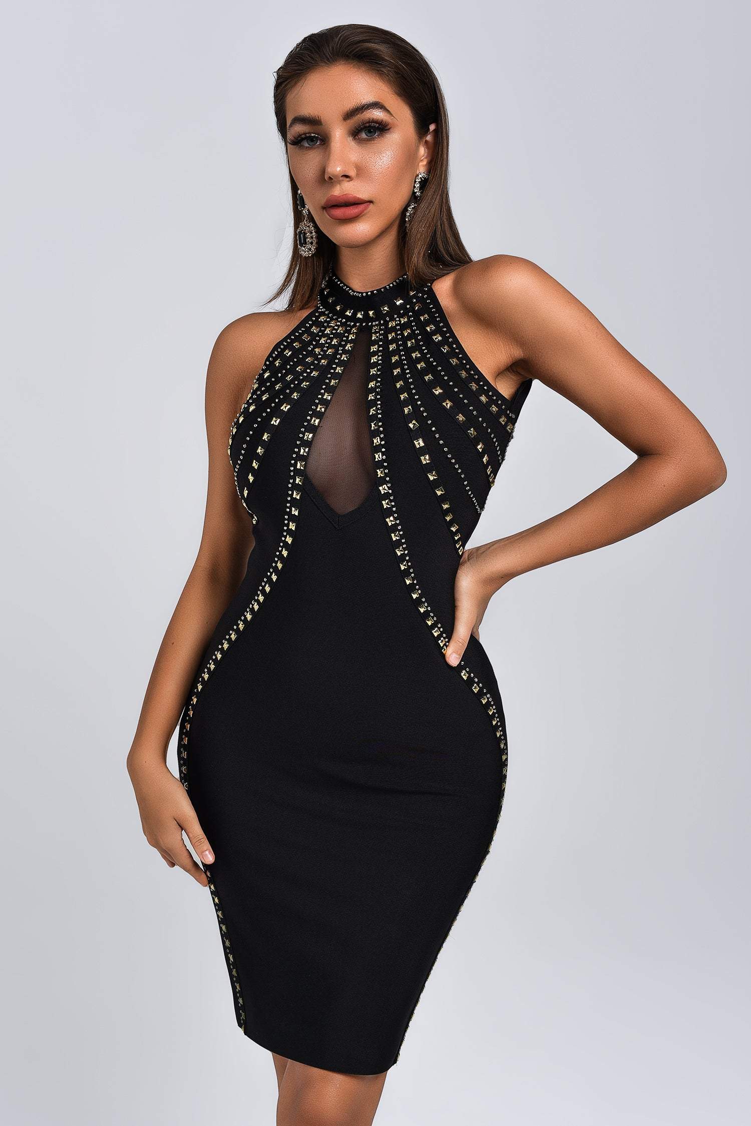 Donatella Niet Midi Bandage Kleid