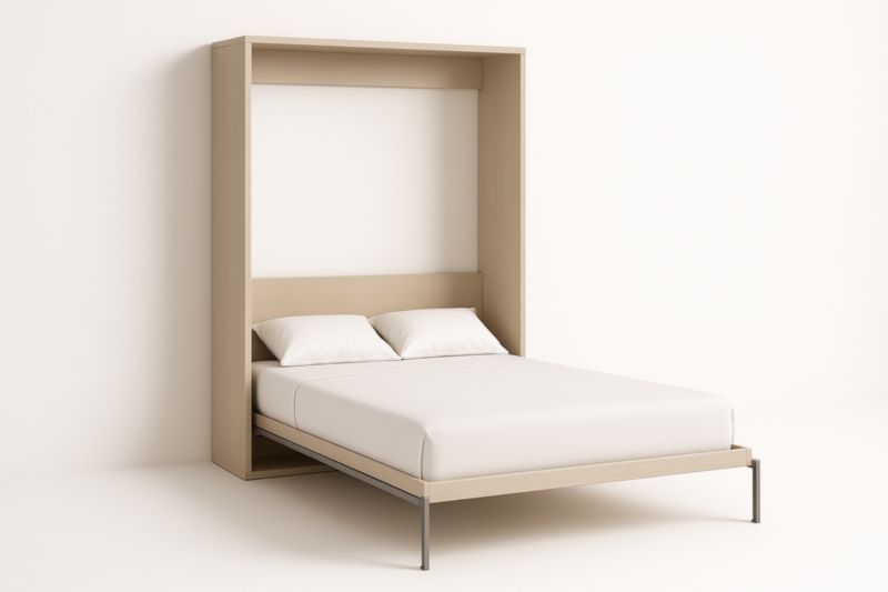 Letto a Scomparsa in Legno con Struttura in Metallo 200x160 cm-Darovinal