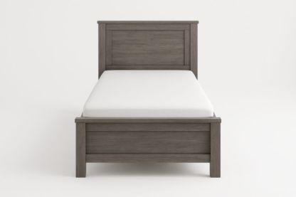 Letto singolo grigio in legno massello-Darovinal