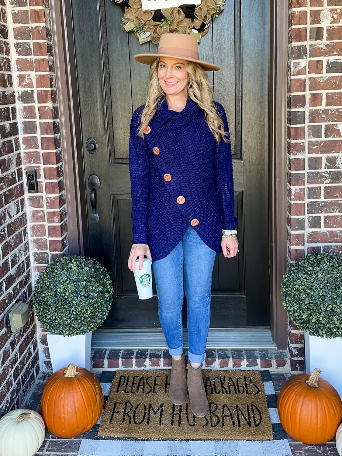 Women's Chunky Turtleneck Long Sleeve Asymmetric Hem Loose Knit Pullover Sweaters