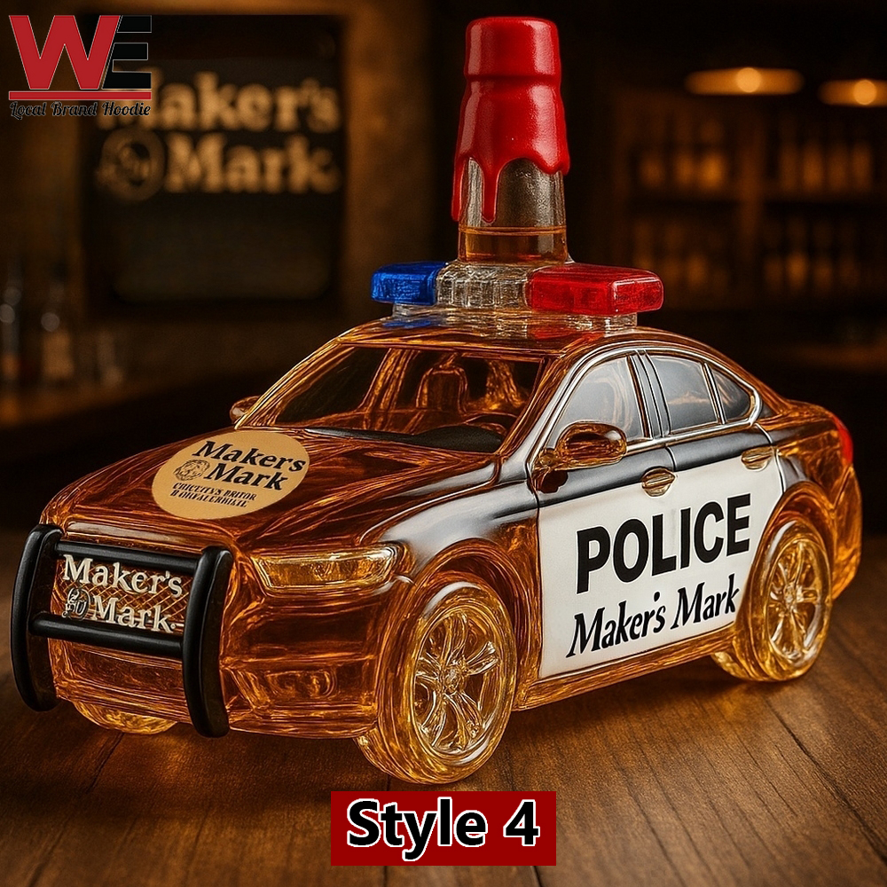 Maker's Mark police car whiskey bottle!