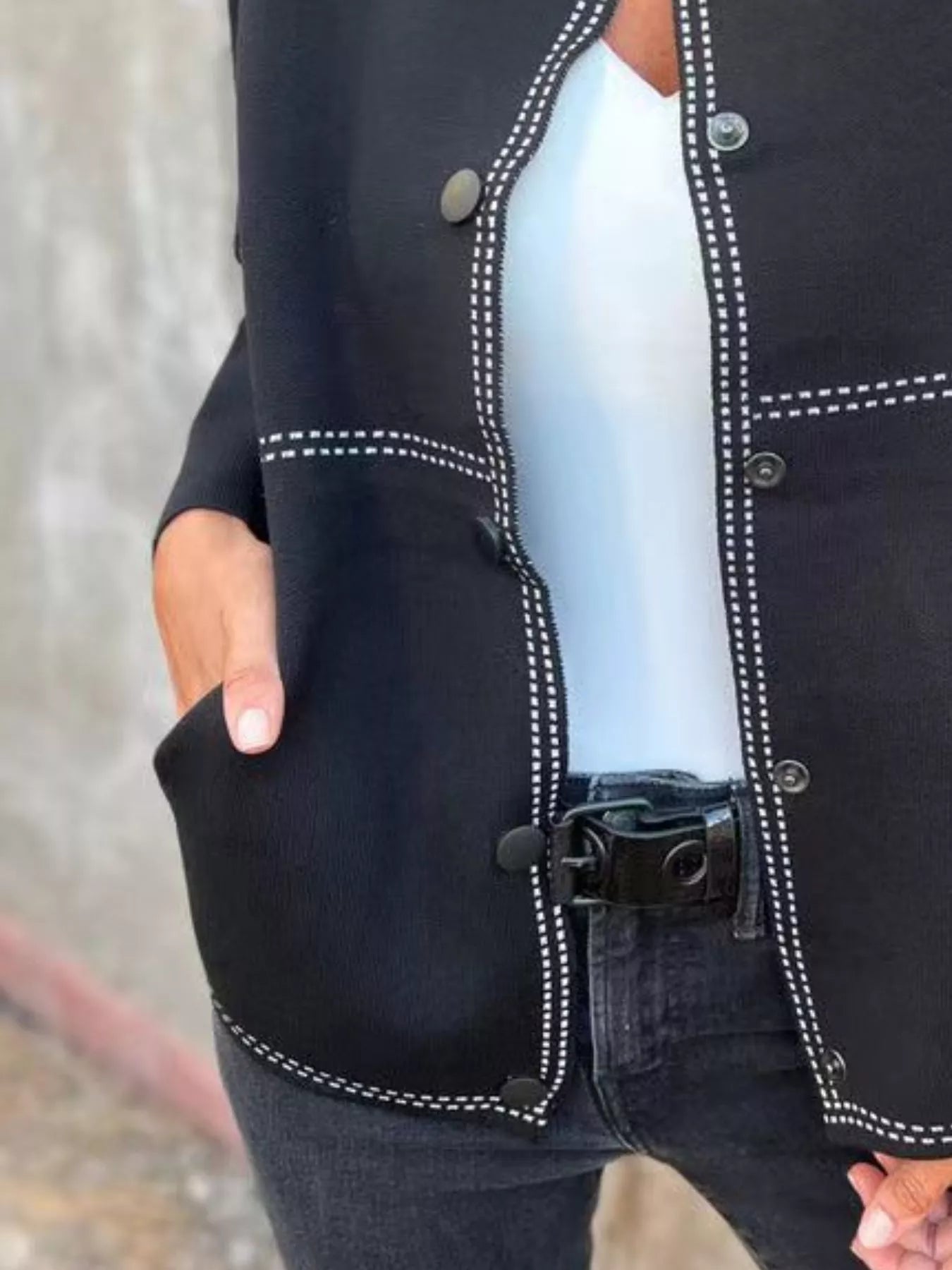 Hazel Blues® | Button Up Long Sleeve Cardigan