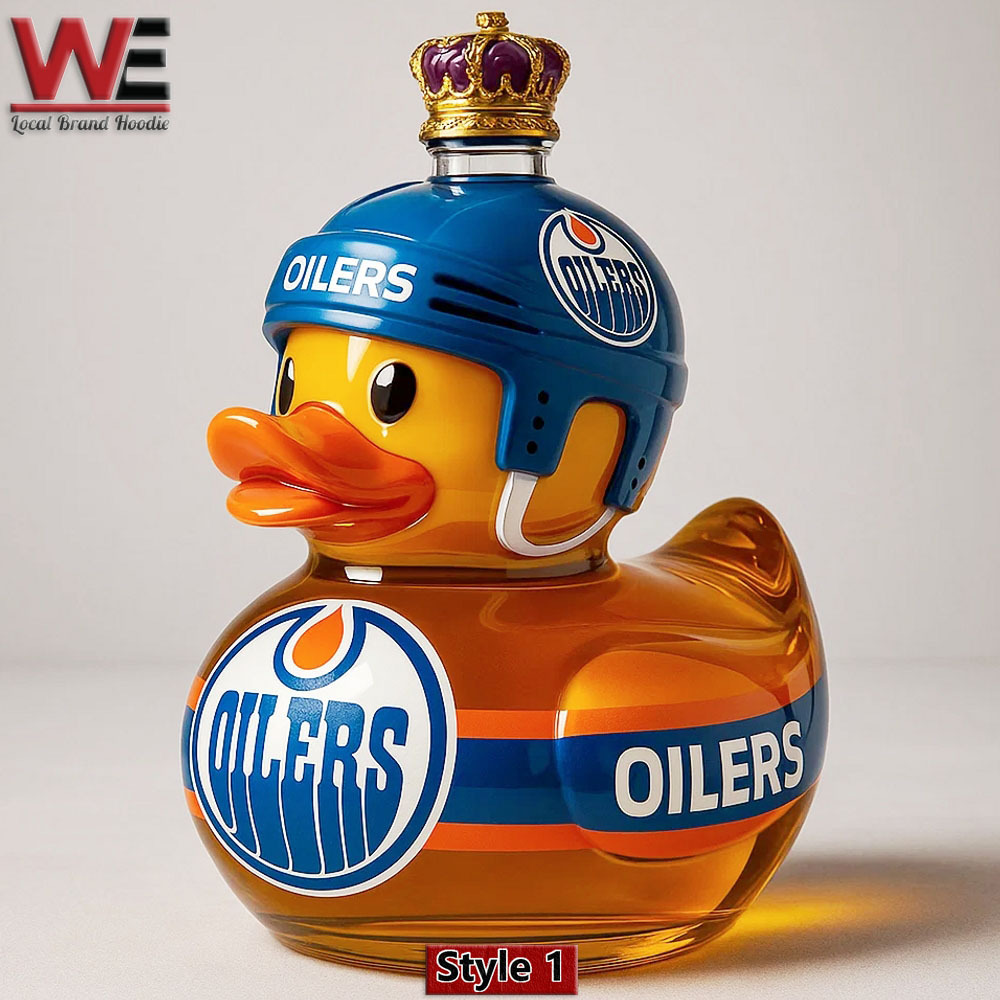 Crown Royal Edmonton Oilers Duck Whiskey Bottle