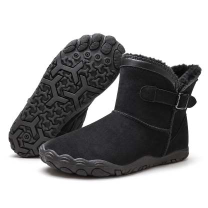 Unisex Barefoot Winter Boots, Warm Fleece Lined Minimalist Snow Boots