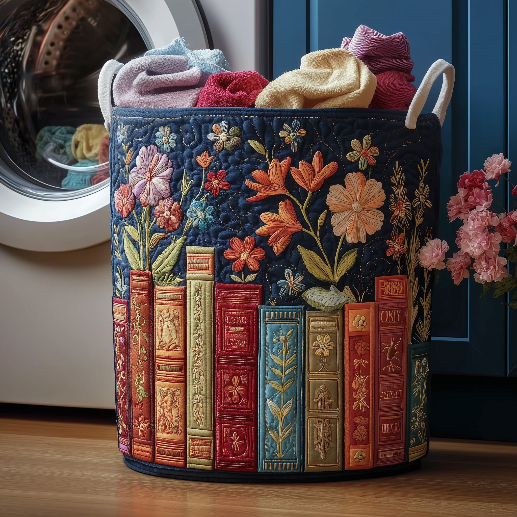 Cozy Book Quilted Laundry Basket GFTOMA3708