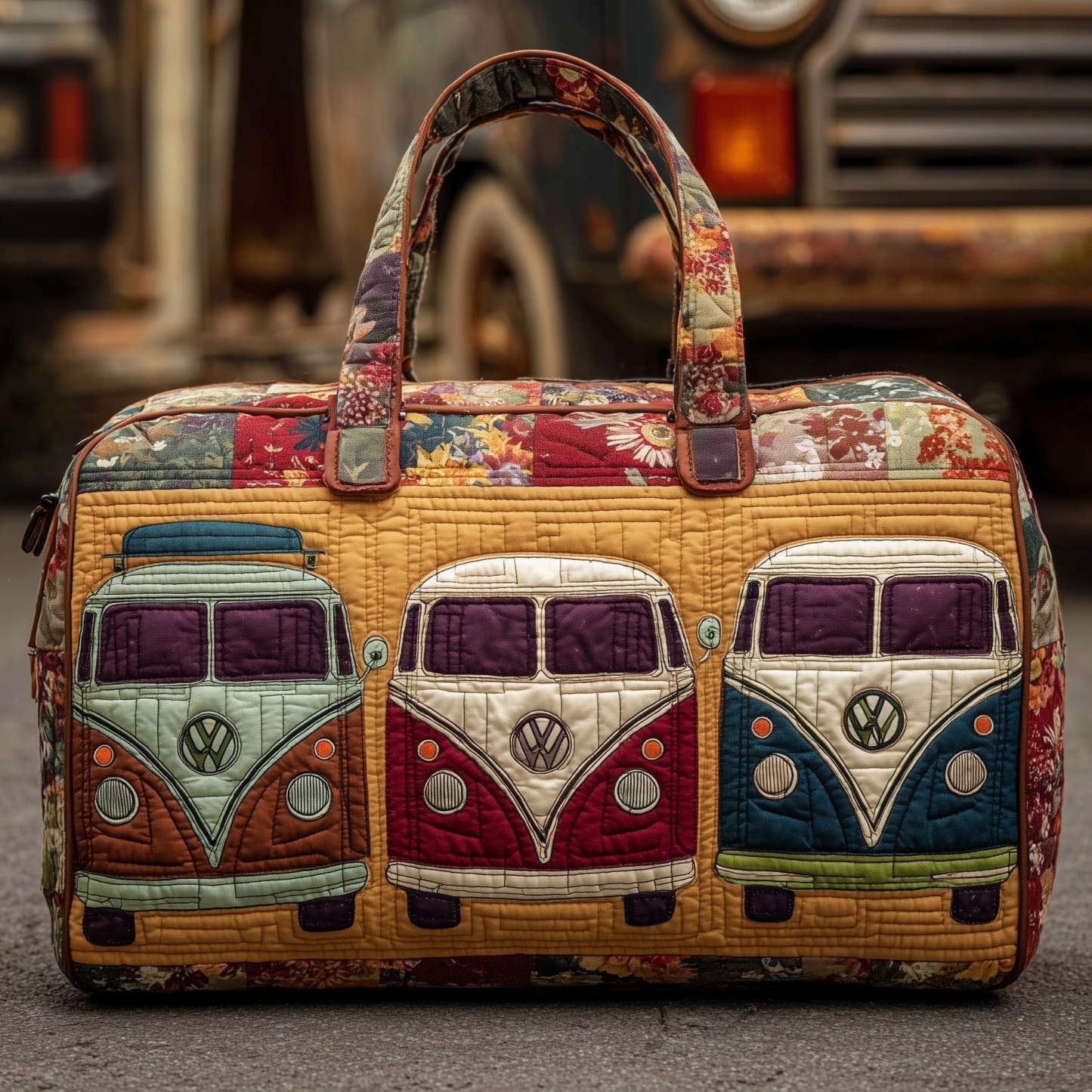 Vintage Camper Quilted Duffle Bag GFTOMA3998