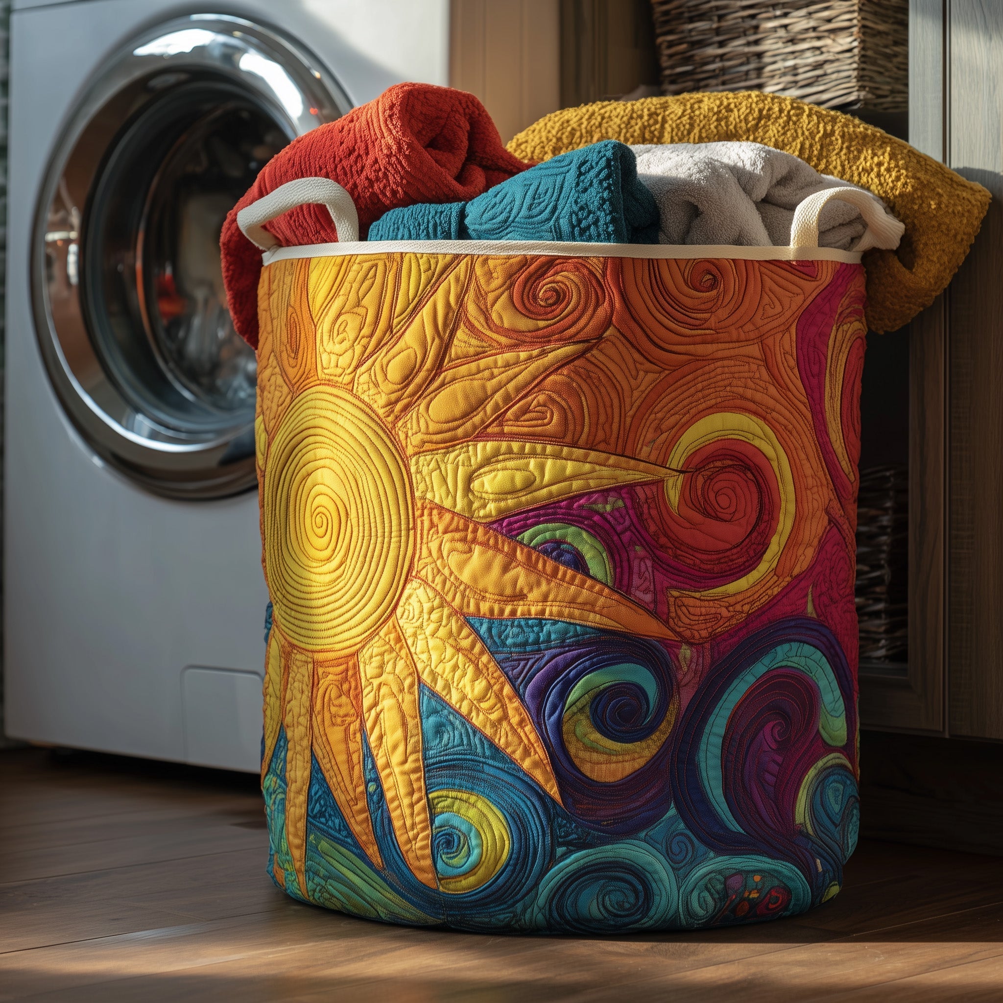 Hippie Sun Quilted Laundry Basket GFTONT2790