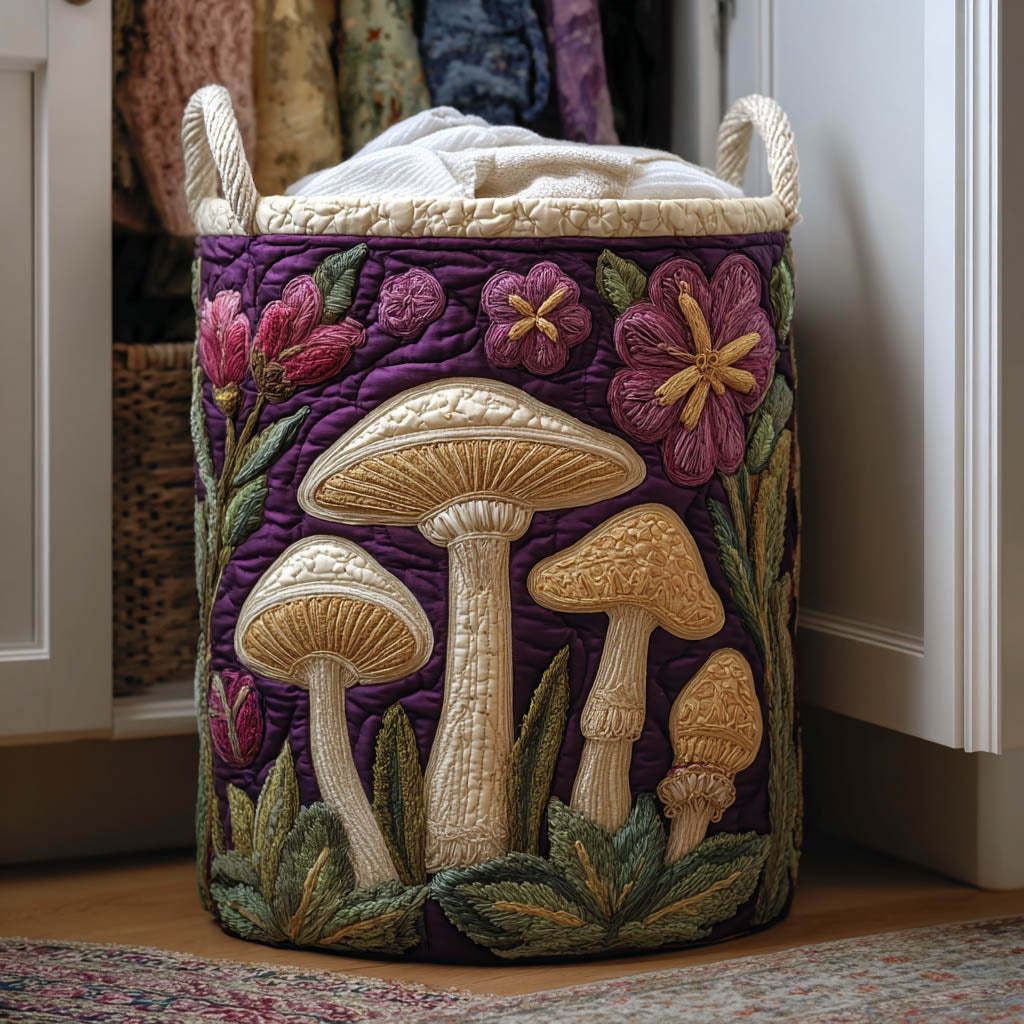 Mystic Mushroom Quilted Laundry Basket GFTONT5794