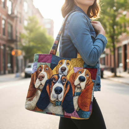 Basset Hound Quilted Tote Bag GFTONT6029