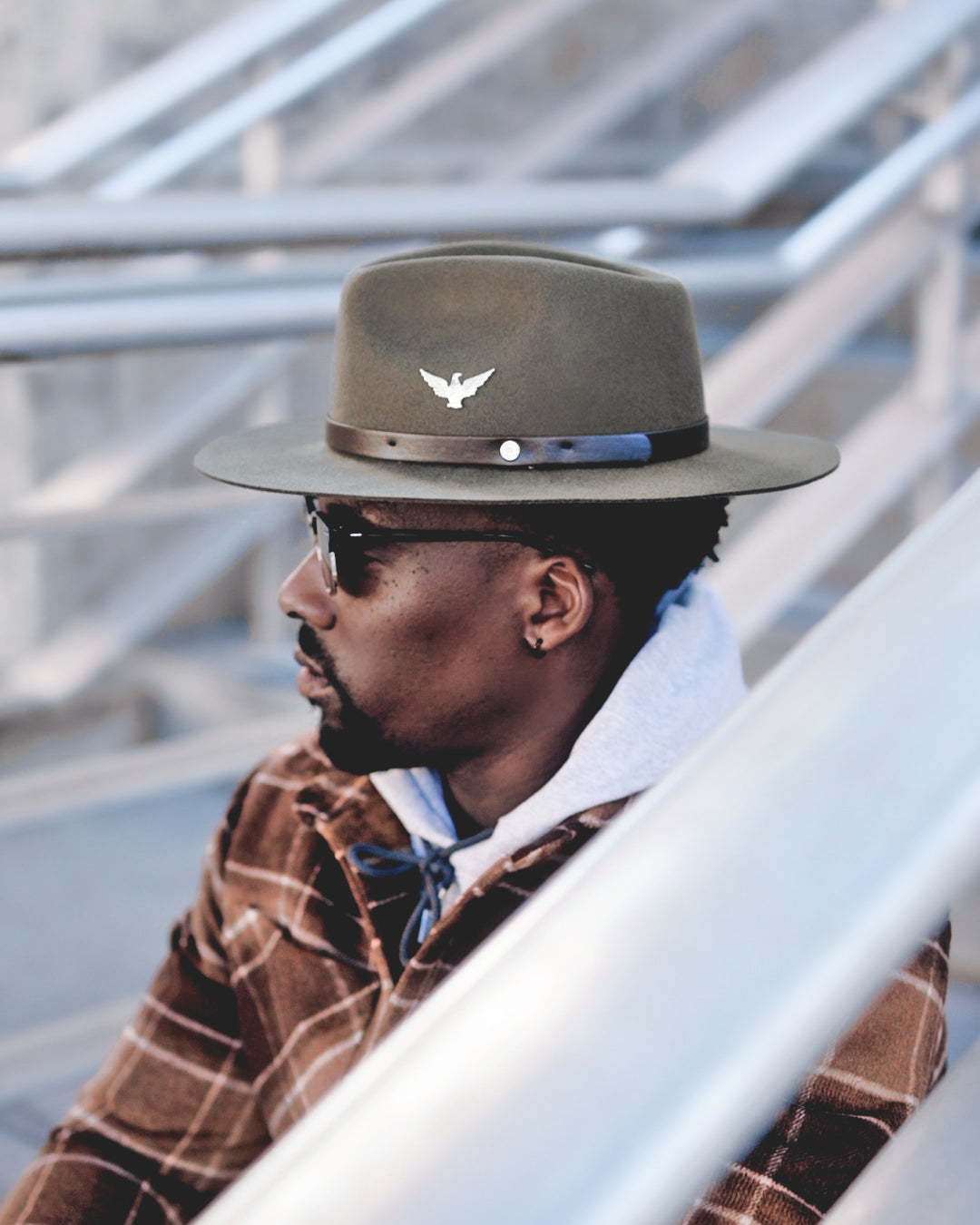 Geoffery Fedora Hat  -Dark Olive