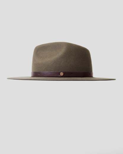 Geoffery Fedora Hat  -Dark Olive