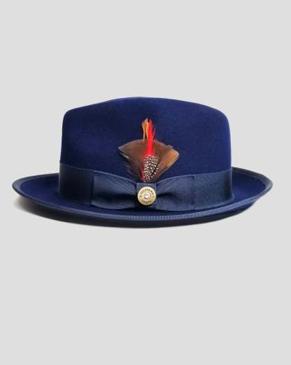 Trilby Fedora Hat -Navy