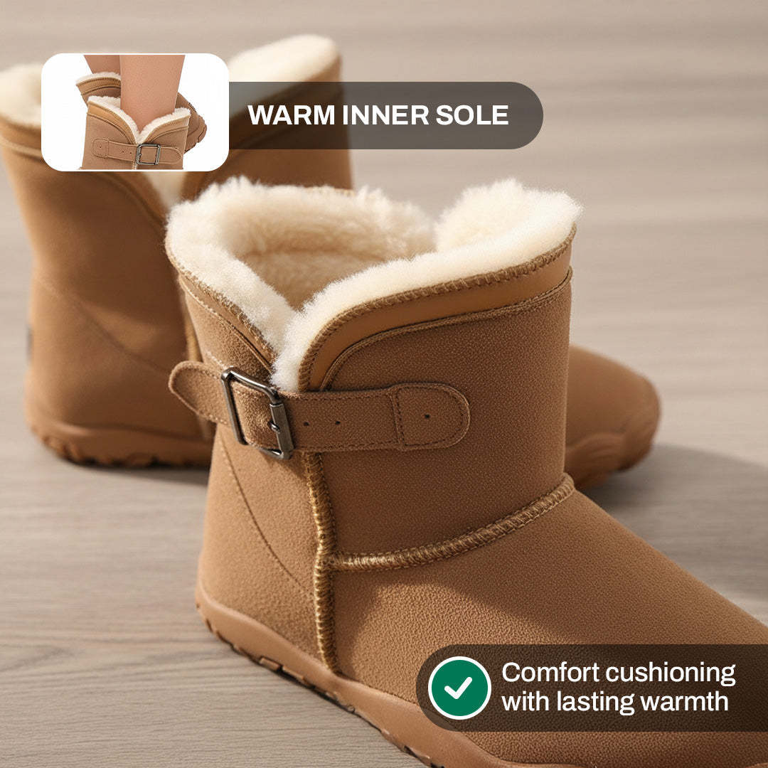 Unisex Barefoot Winter Boots, Warm Fleece Lined Minimalist Snow Boots