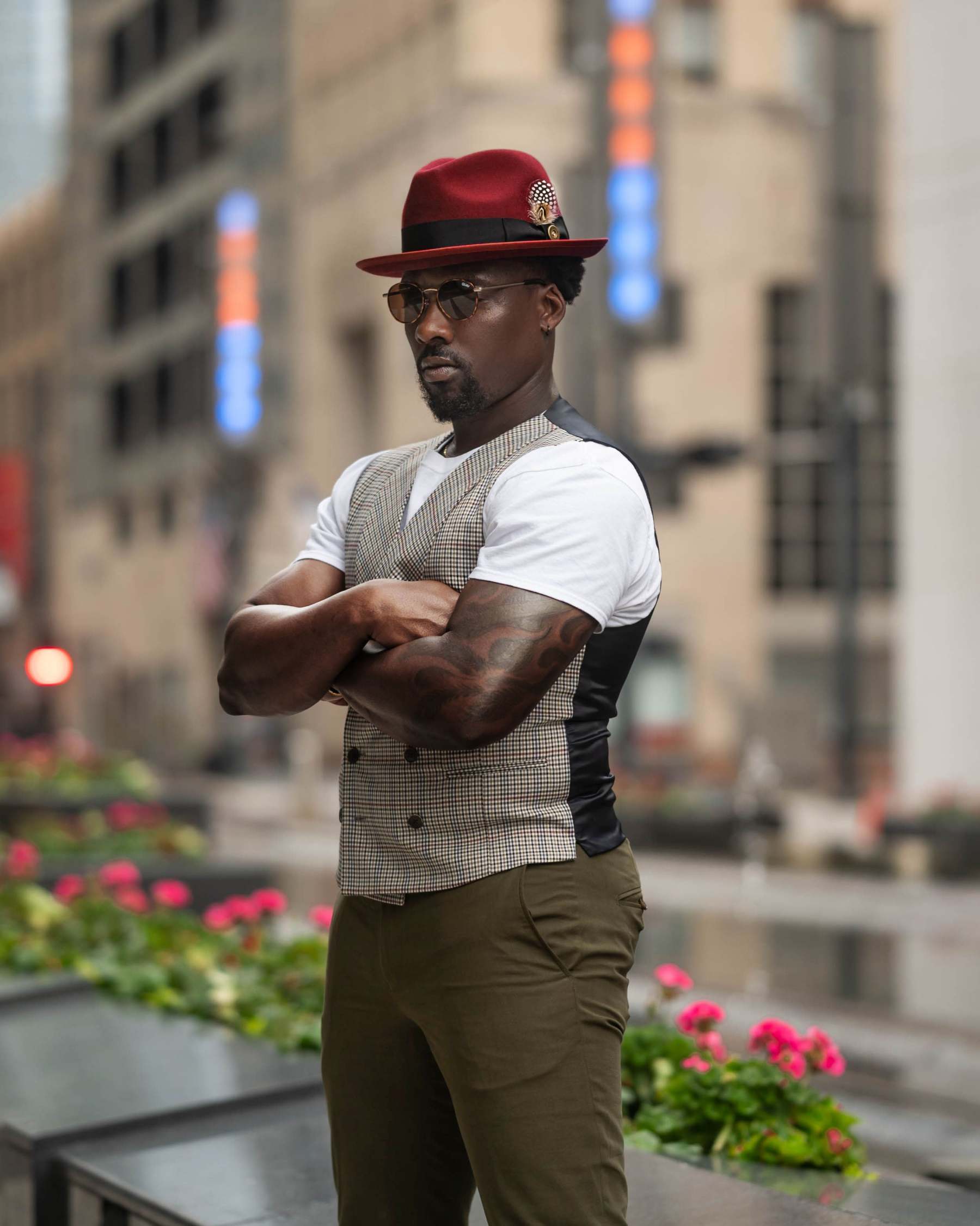 Trilby Fedora Hat -Burgundy V2