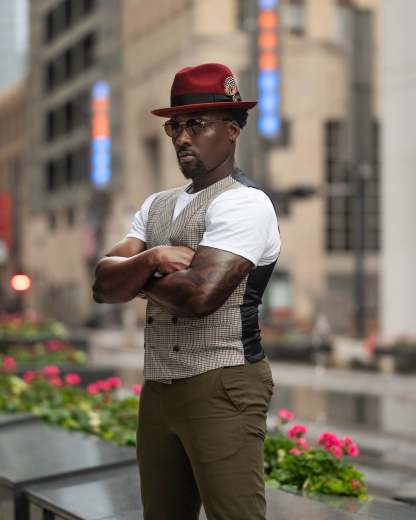 Trilby Fedora Hat -Burgundy V2