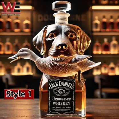 Hunting Dog Whiskey Bottle