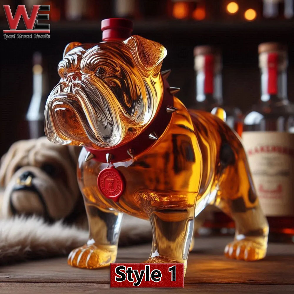 Cool Bulldog Whiskey Bottle
