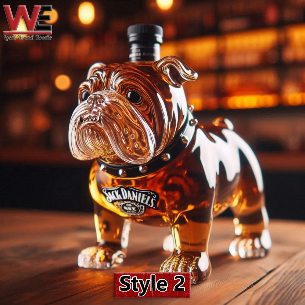 Cool Bulldog Whiskey Bottle