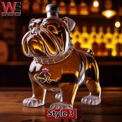 Cool Bulldog Whiskey Bottle