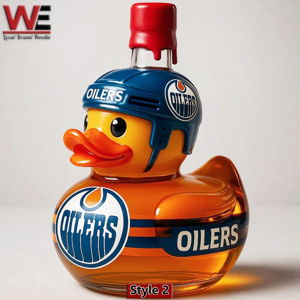Crown Royal Edmonton Oilers Duck Whiskey Bottle