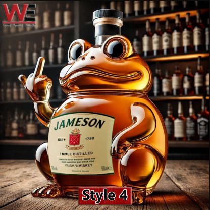 Funny Swear Frog Whiskey Bottle