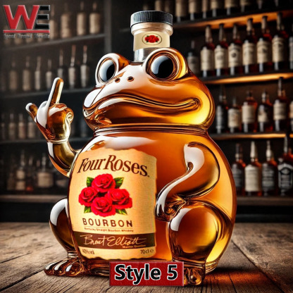 Funny Swear Frog Whiskey Bottle