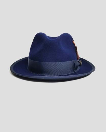 Trilby Fedora Hat -Navy