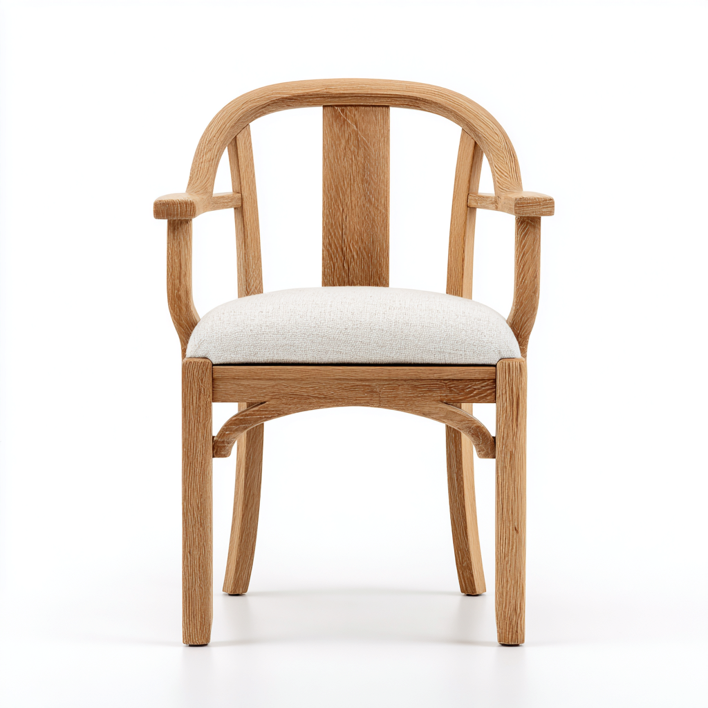 Poltrona Da Giardino - Legno Massello E Tessuto - 60X54X84 Cm - Naturale-Beige - Stile Naturale-Airyene