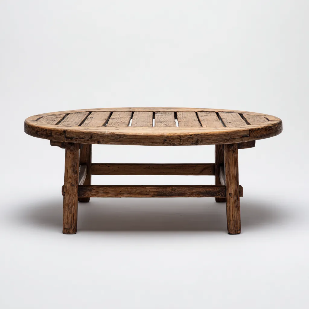 Tavolo Da Giardino - Legno - 95X65X40 Cm - Legno Scuro - Design Rustico - Per Esterno-Airyene