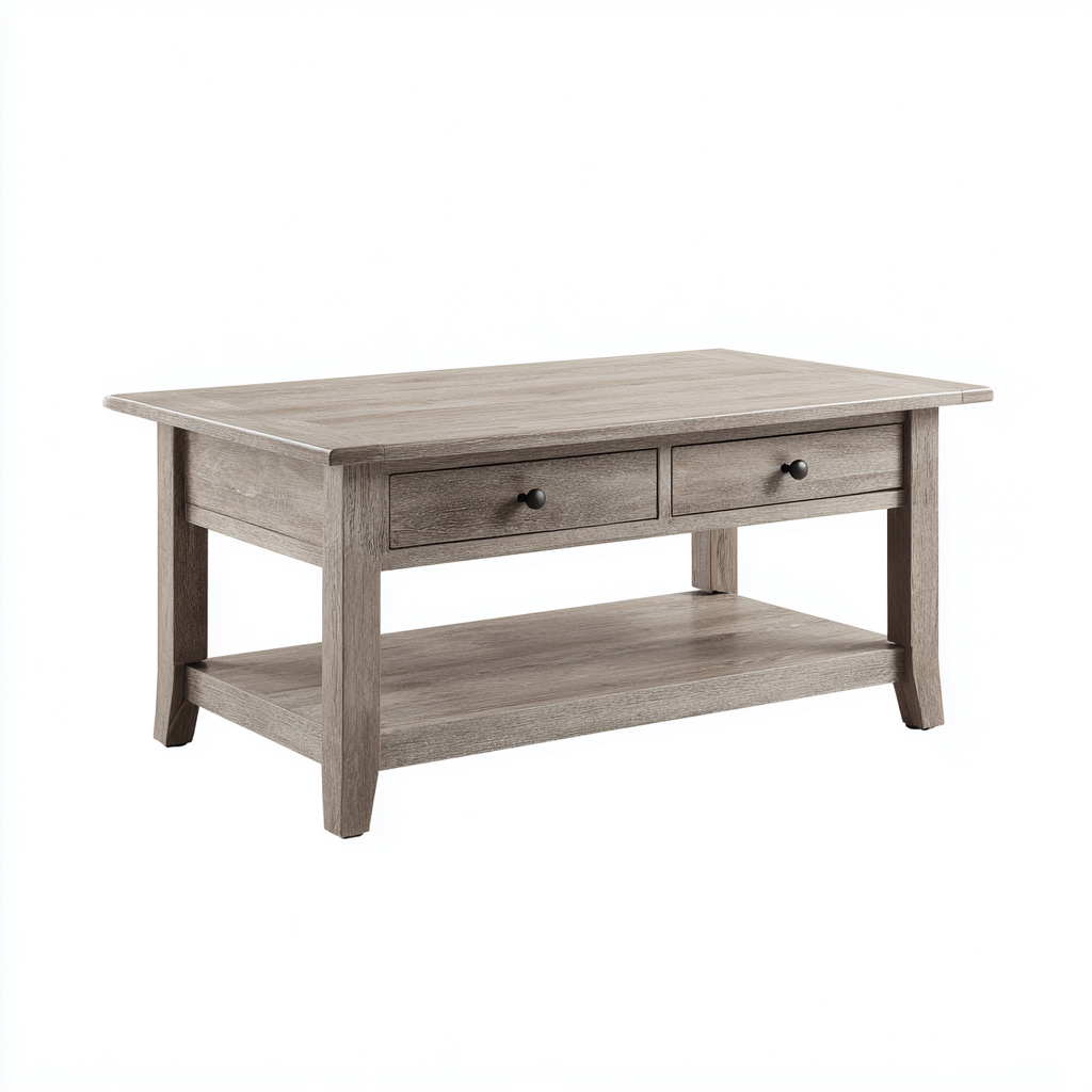 Tavolino Da Caffè-Legno-115X60X48 Cm-Grigio Legno-Design Classico-Airyene